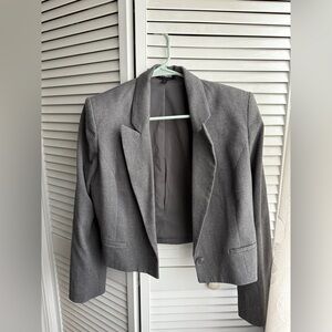 Express Charcoal Cropped Blazer